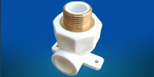  Male Brass Elbow Coupling W/D with polymer layer